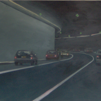 Tunnel, Huile sur toile, 120x240