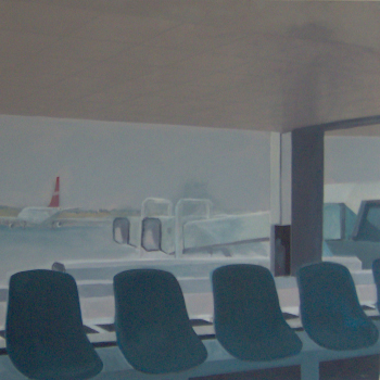 Airport, Huile sur toile, 120x240