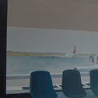 Aeroport acrylique sur toile 240 x 130