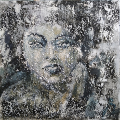 Lady H, huile sur toile 80 x 80